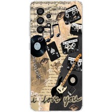 Mobilpad Samsung Galaxy A72 Uyumlu Baskılı Yumuşak Silikon Şeffaf Telefon Kılıfı