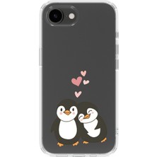 Mobilpad Iphone 16E Uyumlu Baskılı Yumuşak Silikon Şeffaf Telefon Kılıfı