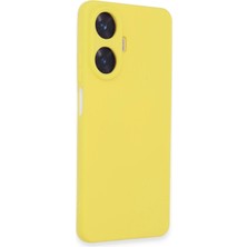 Hnrlishp Newface Realme C55 Kılıf Nano Içi Kadife Silikon - Sarı