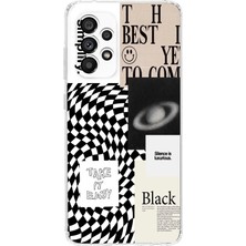 Mobilpad Samsung Galaxy A73 Uyumlu Baskılı Yumuşak Silikon Şeffaf Telefon Kılıfı