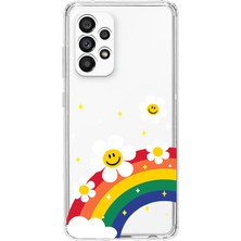 Mobilpad Samsung Galaxy A73 Uyumlu Baskılı Yumuşak Silikon Şeffaf Telefon Kılıfı