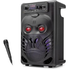 Nuvigo Bluetooth Karaoke Hoparlör Fm 8 Mikrofonlu 34 x 22.7 x 17.6 cm - Siyah ND2820