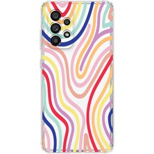 Mobilpad Samsung Galaxy A73 Uyumlu Baskılı Yumuşak Silikon Şeffaf Telefon Kılıfı