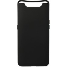 Hnrlishp Newface  Galaxy A80 Kılıf Nano Içi Kadife Silikon - Siyah