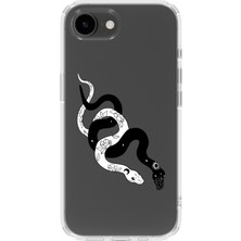 Mobilpad Iphone 16E Uyumlu Baskılı Yumuşak Silikon Şeffaf Telefon Kılıfı