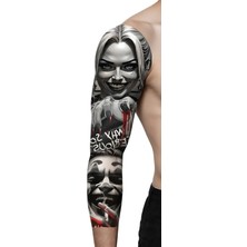 Gerçekci Harley  Quinn Görünüm Kol Bacak Geçici Dövme Tattoo Sticker