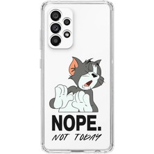 Mobilpad Samsung Galaxy A73 Uyumlu Baskılı Yumuşak Silikon Şeffaf Telefon Kılıfı