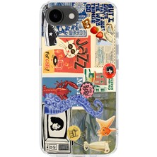 Mobilpad Iphone 16E Uyumlu Baskılı Yumuşak Silikon Şeffaf Telefon Kılıfı