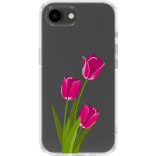 Mobilpad Iphone 16E Uyumlu Baskılı Yumuşak Silikon Şeffaf Telefon Kılıfı