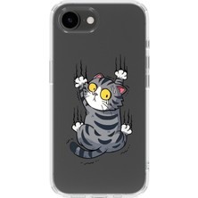 Mobilpad Iphone 16E Uyumlu Baskılı Yumuşak Silikon Şeffaf Telefon Kılıfı