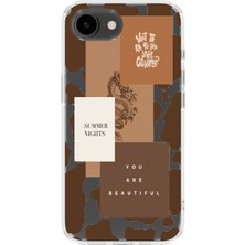 Mobilpad Iphone 16E Uyumlu Baskılı Yumuşak Silikon Şeffaf Telefon Kılıfı