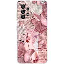 Mobilpad Samsung Galaxy A73 Uyumlu Baskılı Yumuşak Silikon Şeffaf Telefon Kılıfı