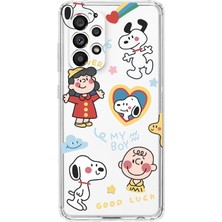 Mobilpad Samsung Galaxy A73 Uyumlu Baskılı Yumuşak Silikon Şeffaf Telefon Kılıfı