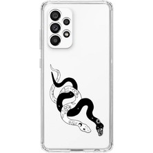 Mobilpad Samsung Galaxy A32 Uyumlu Baskılı Yumuşak Silikon Şeffaf Telefon Kılıfı