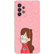 Mobilpad Samsung Galaxy A73 Uyumlu Baskılı Yumuşak Silikon Şeffaf Telefon Kılıfı