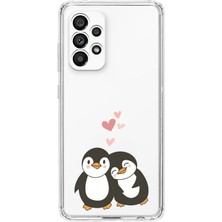 Mobilpad Samsung Galaxy A73 Uyumlu Baskılı Yumuşak Silikon Şeffaf Telefon Kılıfı