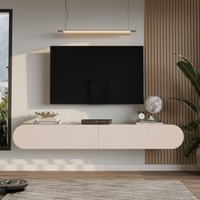 L'occi Concept Donyell 180 cm Oval Kapaklı Tv Ünitesi Modern Duvara Monte Tv Sehpası Kumsal Don1-Co
