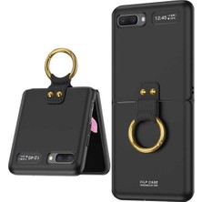 Samsung Galaxy Z Flip Uyumlu Kılıf Zore Flip Ring Kıpta Kapak