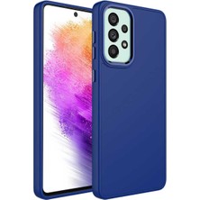 Samsung Galaxy A23 Uyumlu Kılıf Metal Çerçeve ve Buton Tasarımlı Silikon Zore Luna Kapak