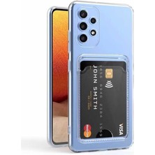 Samsung Galaxy A53 5g Uyumlu Kılıf Kartlıklı Şeffaf Zore Setra Clear Silikon Kapak