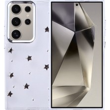 Samsung Galaxy S24 Ultra Uyumlu Kılıf Airbag Tasarımlı Simli Şeffaf Zore Kutup Kapak