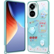 Tecno Camon 19 Pro Uyumlu Kılıf Parlayan Simli Kabartma Figürlü Zore Cevze Kapak