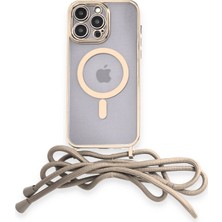 Hnrlishp Newface Iphone 12  Max Kılıf Divo  Askılı Magsafe Kapak - Gold