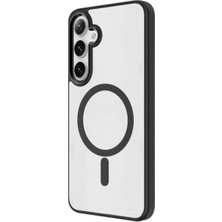 Samsung Galaxy S24 Plus Uyumlu Kılıf M-Safe Şarj Özellikli Zore Krom M-Safe Silikon Kapak