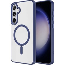 Samsung Galaxy S25 Plus Uyumlu Kılıf M-Safe Şarj Özellikli Zore Krom M-Safe Silikon Kapak