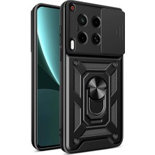 Tecno Camon 30 Uyumlu Kılıf Magnetik Standlı Kamera Korumalı Zore Sürgülü Vega Kapak