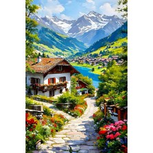  4K Hd Kalite Mgi Design Manzara Çok Renkli Kanvas Tablo