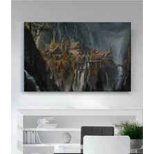  4K Hd Kalite Mgi Design Yüzüklerin Efendisi Kanvas Tablo