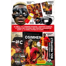 Parodi Yayınları Osimhen Futbolcu Kitabı - Özel Koleksiyon Hediye Seti - Maske, 3D Biblo, Poster, Kartlar, Taraftar Kornası ve Sticker