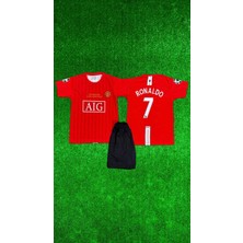 Rodak Spor Ronaldo 7 Kırmızı M.united Şortlu Çocuk Forması 2’li Takım