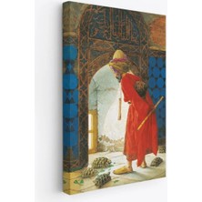  4K Hd Kalite Mgi Design Kanvas Tablo, Duvar Dekoru, Kaplumbağa Terbiyecisi Eseri Osman Hamdi Bey 5129 Bungknv