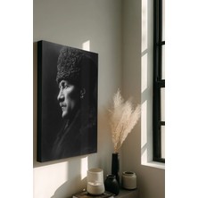  4K Hd Kalite Mgi Design Atatürk Kanvas Tablo Siyah Beyaz Işyeri Ev