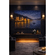  4K Hd Kalite Mgi Design Gece Istanbul Boğaz Manzarası Yalılar Kanvas Tablo