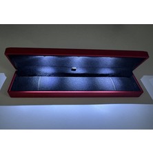 Paix Store LED Işıklı Bileklik Kutusu Kiremit Kırmızı Renkli Kadınlar İçin Şık Tasarım Aksesuar