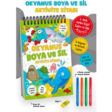 Parodi Yayınları Okyanus Boya ve Sil Aktivite Kitabı | 4 Renk Jumbo Keçeli Kalem ve Silgi Hediyeli