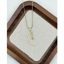 SY Aksesuar Çelik Ay-Yıldız Kolye 45CM