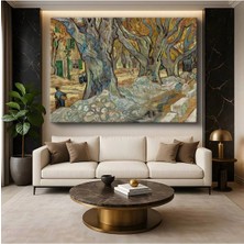  4K Hd Kalite Mgi Design Vincent Van Gogh Büyük Çınarlar Ağaç Resmi Kanvas Tablo Duvar Tablosu Dekoratif Ressam Tablosu