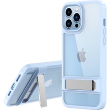 Hnrlishp Newface Iphone 13  Max Kılıf Rolet Stand Kapak - Sierra Blue