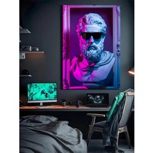  4K Hd Kalite Mgi Design Roma Büst Pop Art Kanvas Tablo Restoran Ev Duvar Salon Ofis Hediyelik Dekarasyon Süsü Ölçü Seçiniz