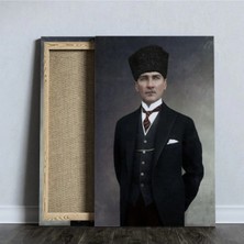  4K Hd Kalite Mgi Design Kanvas Tabla Mustafa Kemal Atatürk-Kmtrk-21 Hd Dijital Baskı Dikey Ofis Dekoru