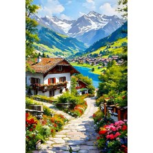  4K Hd Kalite Mgi Design Manzara Çok Renkli Kanvas Tablo