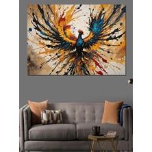  4K Hd Kalite Mgi Design Renkli Anka Kuşu Patlaması Dekoratif Kanvas - Mdf Ahşap Tablo