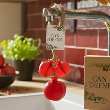 Can Defne Nar Şeklinde El Yapımı Doğal Sabun – Aromatik Kokulu Dekoratif Banyo Sabunu (Kırmızı)