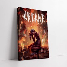  4K Hd Kalite Mgi Design Lol Arcane Jinx Kanvas Tablo