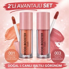 Mood Booster Likit Allık Seti 001 Follow Your Heart & 003 That’s Rosewood – Yoğun Pigmentli Doğal Işıltılı Blush 2’li Set