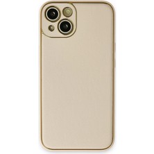 Hnrlishp Newface Iphone 14 Plus Kılıf Coco Deri Silikon Kapak - Gold